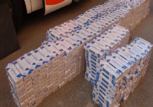 8 bin paket kaçak sigara ele geçirildi